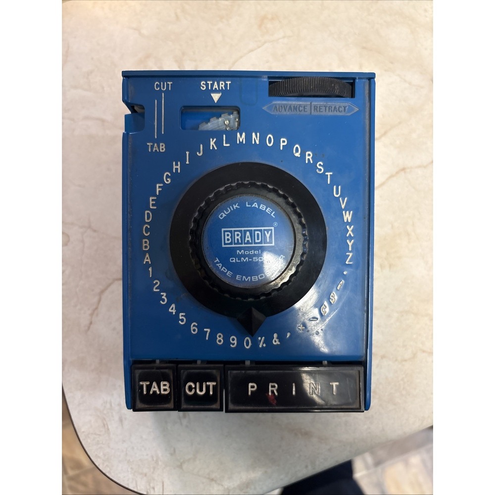 Vintage Brady Tape Embosser Writer Rare Table Top Model  Quik Label - QLM-500